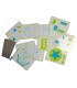 Juego fichas henbea transparentes espejos simetrias y formas 21x15 cm set 10 tarjetas 2 espejos