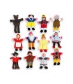 Juego andreutoys marioneta de dedos personajes cuentos infantiles surtidos 30cm caja de 12 unidades