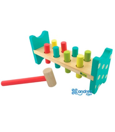 Juego andreutoys banco pica colores 8 barras 286x8x122 cm