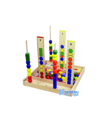 Juego andreutoys manipulacion percepcion visual 92 piezas 34x33x45 cm