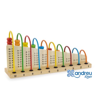 Juego andreutoys abacus madera para sumar y restar 29x145x75 cm