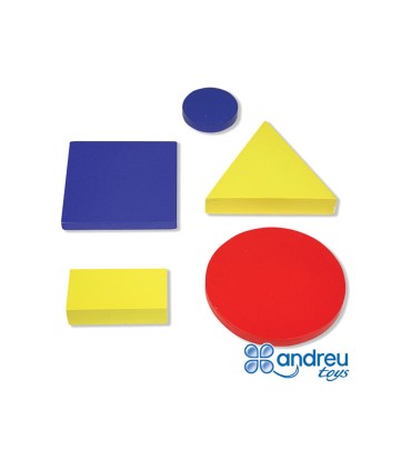 Juego andreutoys figuras geometricas madera 48 piezas 245x15x8 cm