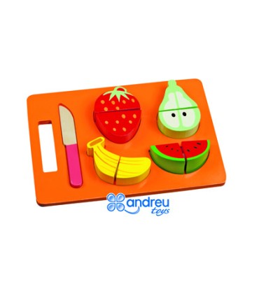 Juego andreutoys bandeja frutas para cortar 214x15x3 cm