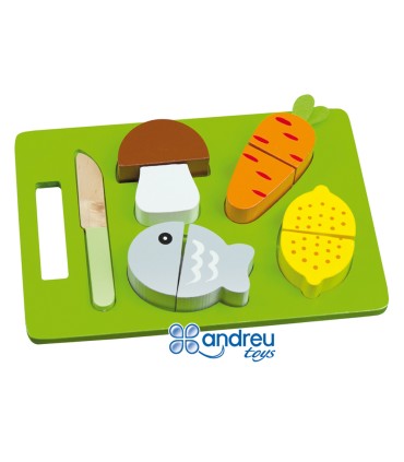 Juego andreutoys bandeja alimentos para cortar 214x15x3 cm