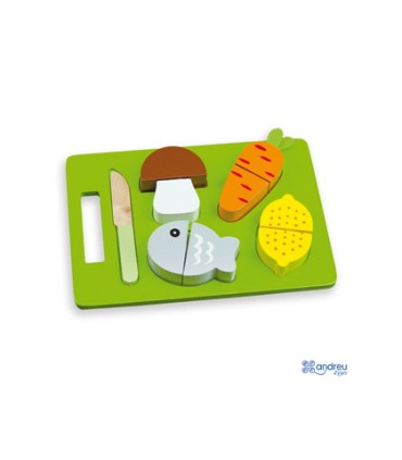 Juego andreutoys bandeja alimentos para cortar 214x15x3 cm