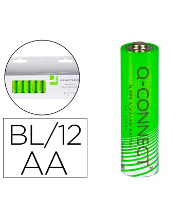 Pila q connect alcalina aa blister con 12 unidades