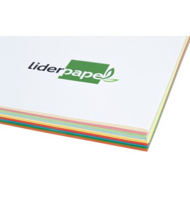 Papel color liderpapel a3 80gr 10 colores surtidos paquete 100 hojas