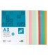 Papel color liderpapel a3 80gr 10 colores surtidos paquete 100 hojas