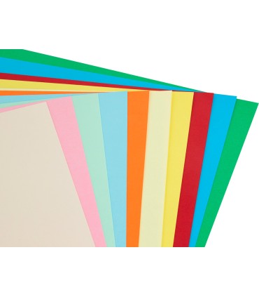 Cartulina liderpapel a3 180g m2 10 colores surtidos paquete 100 hojas