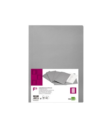 Subcarpeta liderpapel folio gris 180g m2