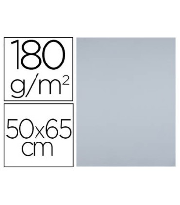 Cartulina liderpapel 50x65 cm 180 gr gris paquete de 25 hojas