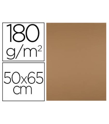 Cartulina liderpapel 50x65 cm 180 gr marron escolar paquete de 25 hojas