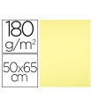 Cartulina liderpapel 50x65 cm 180 gr amarillo medio unidad