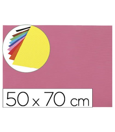 Goma eva ondulada liderpapel 50x70cm 22mm de espesor rosa