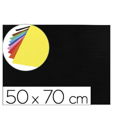 Goma eva ondulada liderpapel 50x70cm 22mm de espesor negro