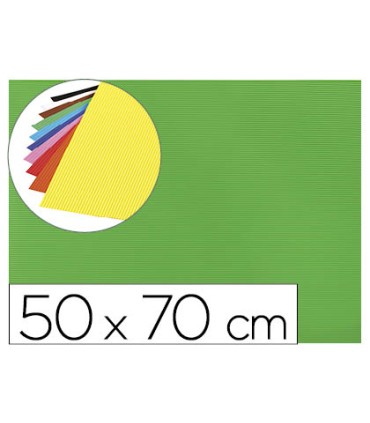 Goma eva ondulada liderpapel 50x70cm 22mm de espesor verde