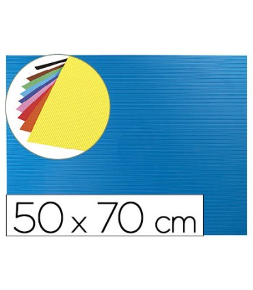 Goma eva ondulada liderpapel 50x70cm 22mm de espesor azul claro