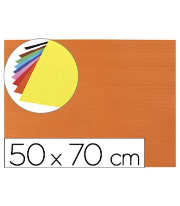 Goma eva ondulada liderpapel 50x70cm 22mm de espesor naranja