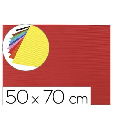 Goma eva ondulada liderpapel 50x70cm 22mm de espesor rojo