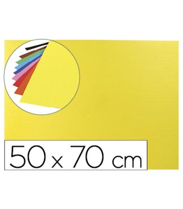 Goma eva ondulada liderpapel 50x70cm 22mm de espesor amarillo