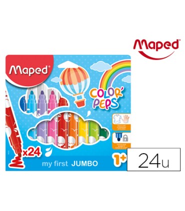 Rotulador maped color peps early age jumbo caja de 24 colores