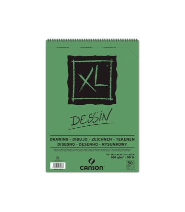 Bloc dibujo canson xl dessin din a3 liso microperforado espiral 297x42 cm 50 hojas 160 gr m2