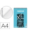 Bloc dibujo acuarela canson xl aquarelle grano fino din a4 microperforado espiral 21x29,7 cm 30 hojas 300 gr/m2