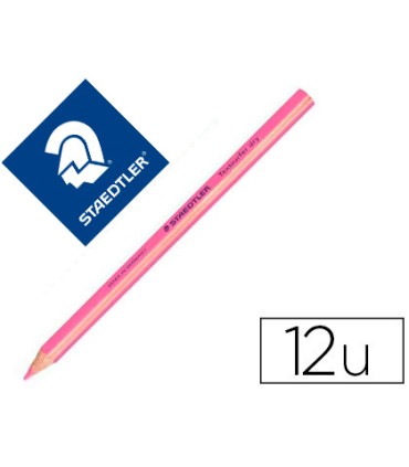 Lapices fluorescente staedtler triangular top star rosa caja de 12 unidades