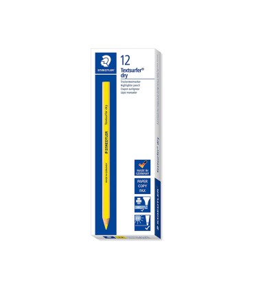 Lapices fluorescente staedtler triangular top star amarillo caja de 12 unidades