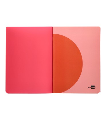 Libreta liderpapel 360 tapa de plastico a4 48 hojas 90g m2 horizontal con doble margen colores surtidos