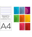 Libreta liderpapel 360 tapa de plastico a4 48 hojas 90g/m2 horizontal con doble margen colores surtidos