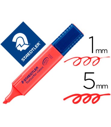 Rotulador staedtler textsurfer classic 364 fluorescente rojo