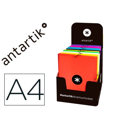 Carpeta liderpapel antartik gomas a4 3 solapas carton forrado colores surtidos