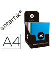 Carpeta 4 anillas 40 mm mixtas liderpapel antartik a4 forrada colores surtidos