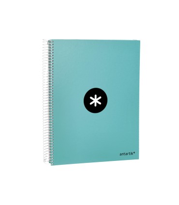 Cuaderno espiral liderpapel a4 micro antartik tapa forrada120h 100 gr cuadro 5mm 5 banda4 taladros color menta