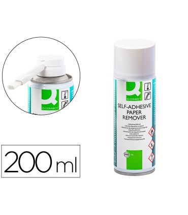 Limpiador de pegamento q connect para etiqueta adhesiva bote de 200 ml