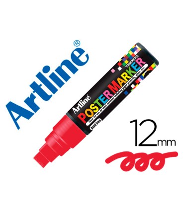 Rotulador artline poster marker epp 12 punta redonda 12 mm color rojo