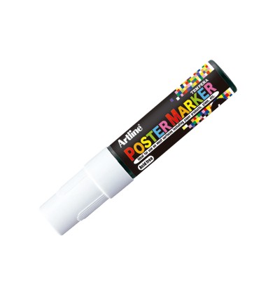 Rotulador artline poster marker epp 6 bla punta redonda 6 mm color blanco