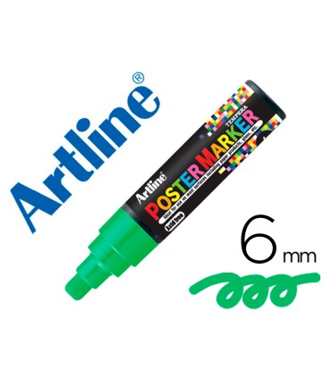 Rotulador artline poster marker epp 6 ver punta redonda 6 mm color verde