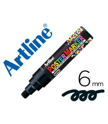 Rotulador artline poster marker epp 6 neg punta redonda 6 mm color negro