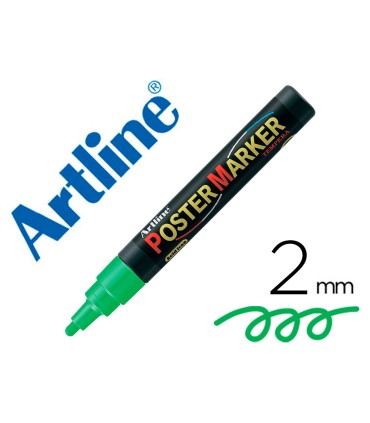 Rotulador artline poster marker epp 4 ver flu punta redonda 2 mm color verde fluor