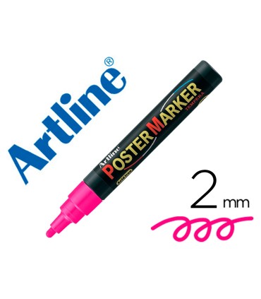 Rotulador artline poster marker epp 4 ros flu punta redonda 2 mm color rosa fluor