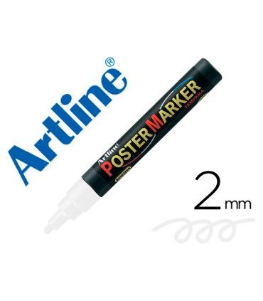 Rotulador artline poster marker epp 4 bla punta redonda 2 mm color blanco