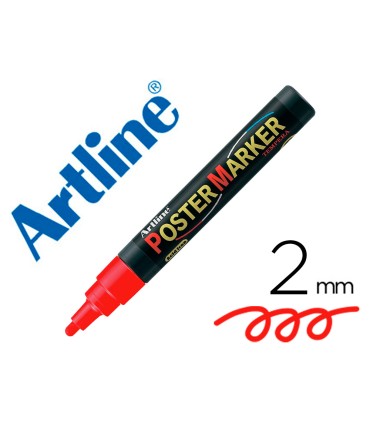 Rotulador artline poster marker epp 4 roj punta redonda 2 mm color rojo