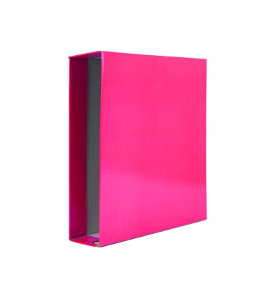 Caja archivador liderpapel de palanca carton folio documenta lomo 75 mm rosa