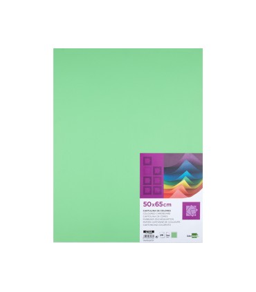 Cartulina liderpapel 50x65 cm 240g m2 verde hierba paquete de 25 hojas