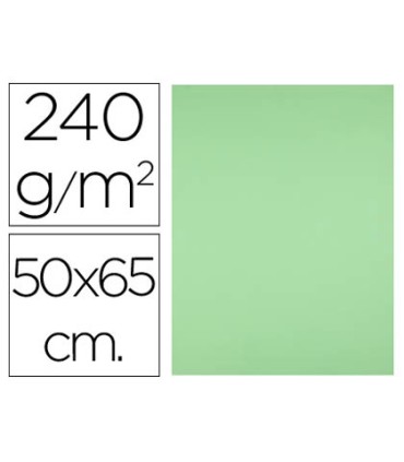 Cartulina liderpapel 50x65 cm 240g m2 verde hierba paquete de 25 hojas