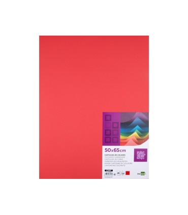 Cartulina liderpapel 50x65 cm 240g m2 rojo paquete de 25 hojas