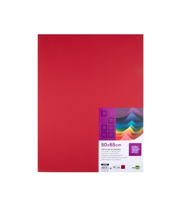 Cartulina liderpapel 50x65 cm 240g m2 rojo navidad paquete de 25 hojas