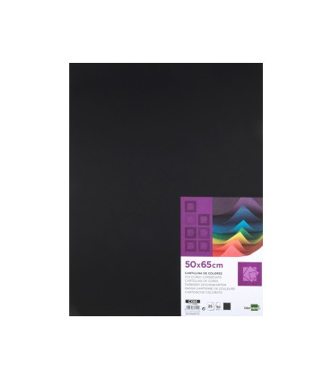 Cartulina liderpapel 50x65 cm 240g m2 negro paquete de 25 hojas